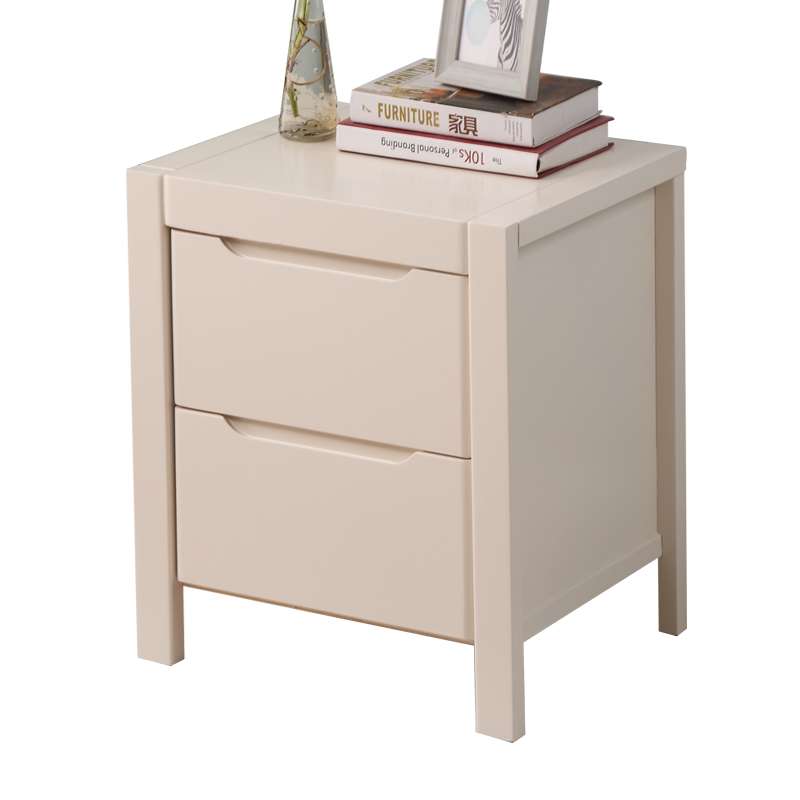 格第 床头柜卧室实木小户型家用橡木简约现代带抽屉储物边柜收纳柜整装经济型新款时尚斗柜  北欧床头柜 全实木(标准款50cm)象牙白