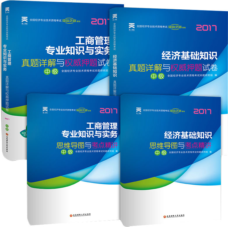 中级经济师2017教材配套真题模拟试卷经济专业技术资格考试 工商管理专业知识与实务+经济基础知识（套装共2册）