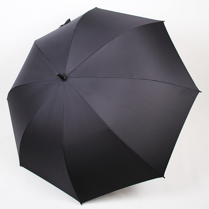雨景 加大抗风长柄雨伞 男士商务户外晴雨伞高尔夫伞可印LOGO 加大长柄款-135CM-黑色