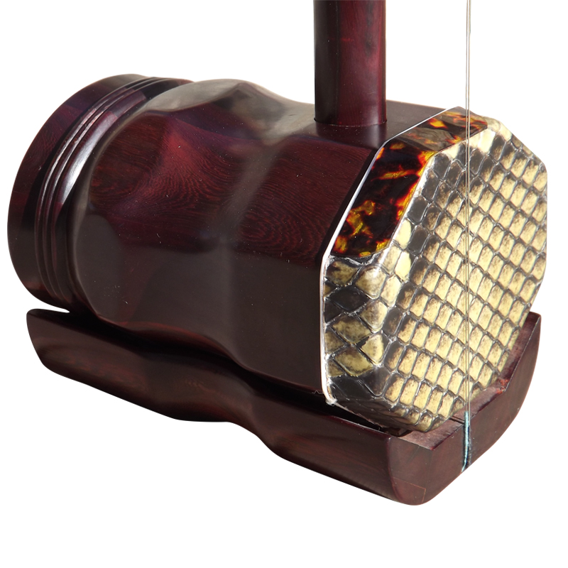 艾牧 牌  小叶紫檀木 扁八 角 二胡 乐器 手工制作 采用干抛工艺