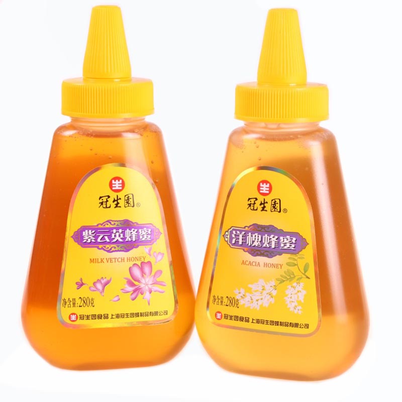 冠生园上海蜂蜜紫云英峰蜜280g+洋槐蜜280克组合装蜂蜜