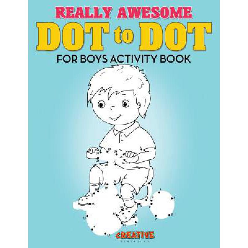预订 really awesome dot to dot for boys activity .