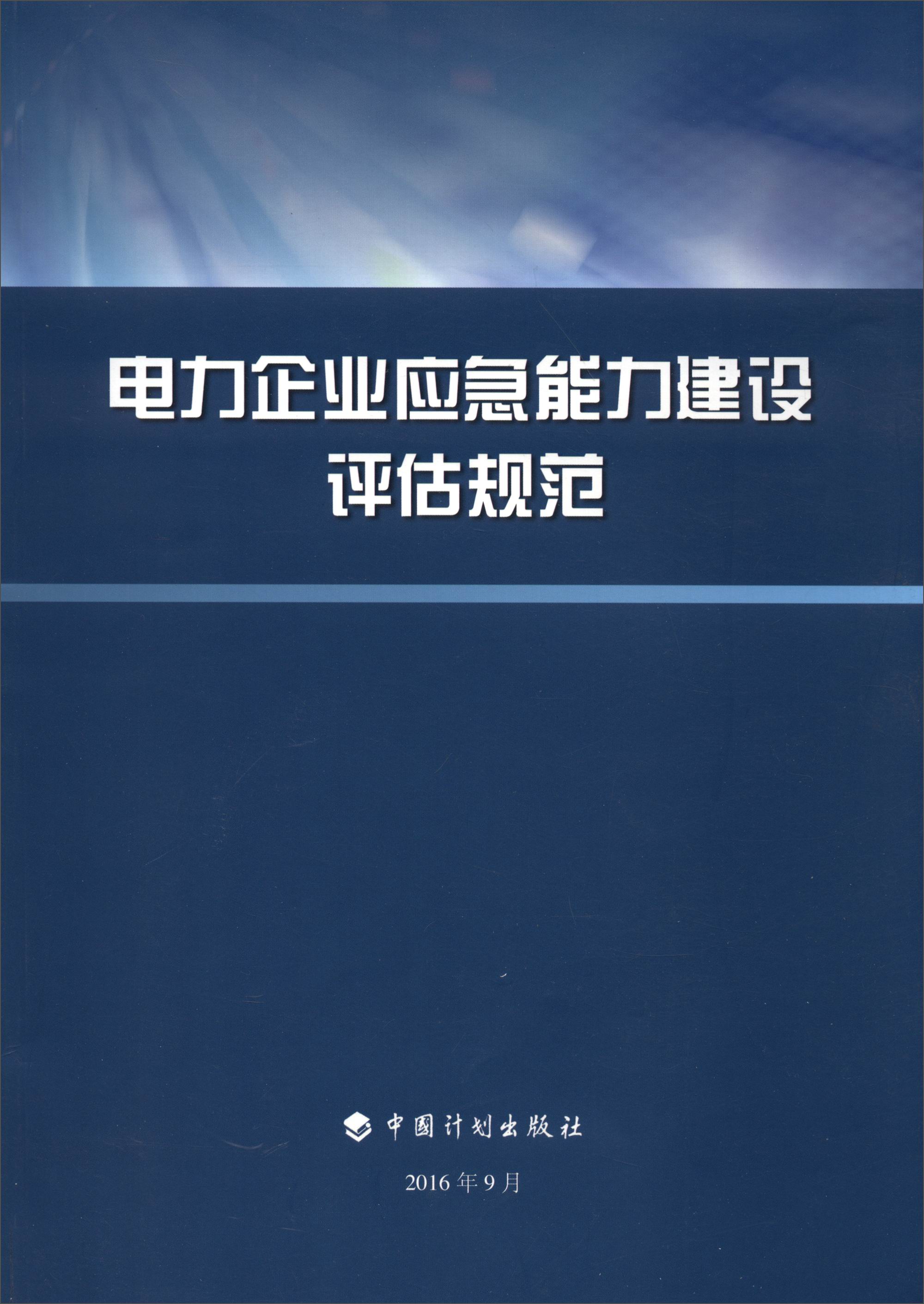 电力企业应急能力建设评估规范