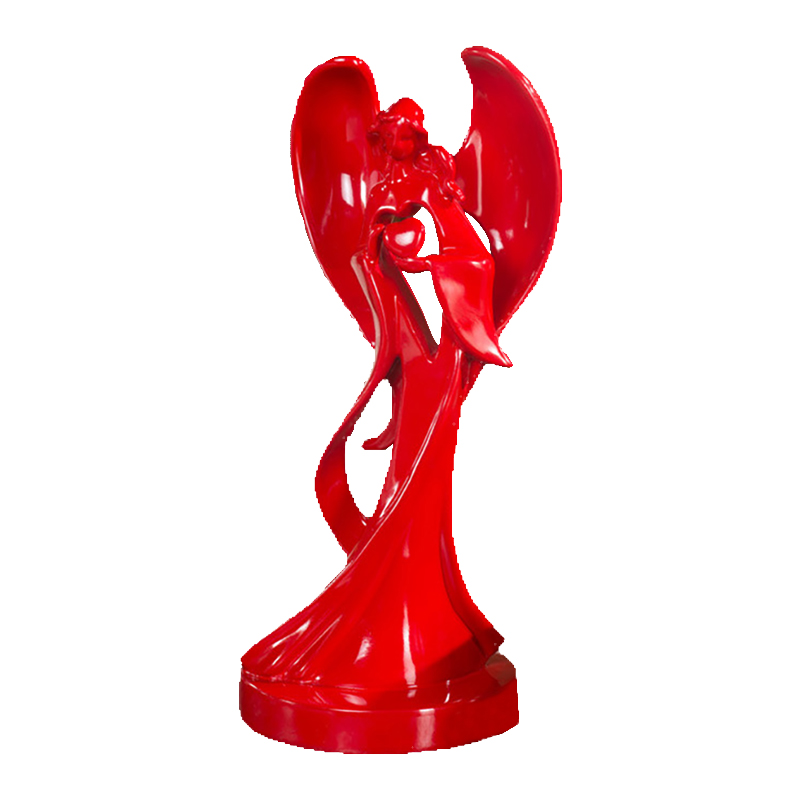 礼物家居客厅婚房浪漫温馨陶瓷装饰品送女友送老婆纪念礼物 红色天使