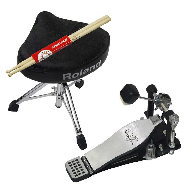 Roland罗兰 DAS-300鼓配件套装包含踩锤鼓凳和鼓棒