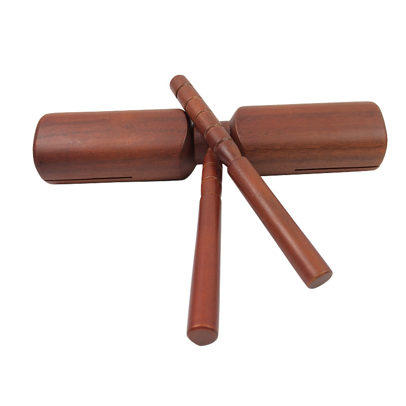 乐林源 奥尔夫打击乐器 大号双响筒木制 音乐教学枫木双响梆子 演出