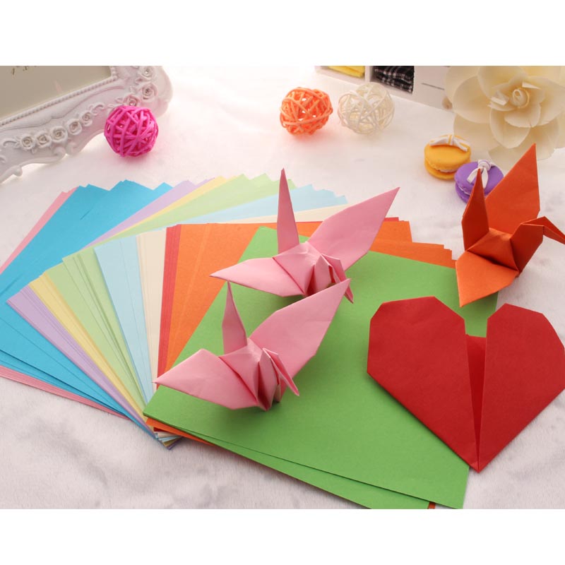 爱惊喜一包10个色的彩色diy手工折纸儿童益智玩具叠爱心千纸鹤正方形