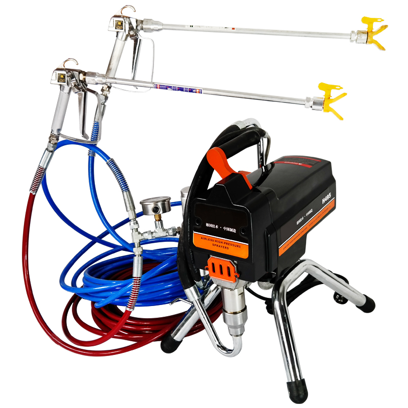 涵轩(hanxuan) 涵轩电动柱塞式495高压无气喷涂机喷乳胶漆内外墙涂料