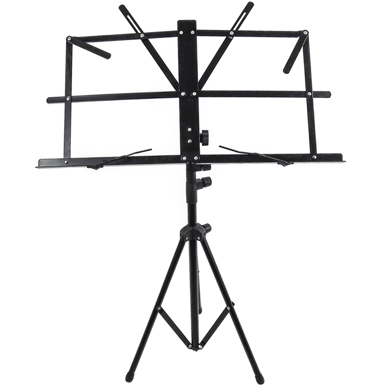 艾牧 乐器配件 可折叠 升降 谱架 便携式 金属 材质 黑色 二胡 小提琴