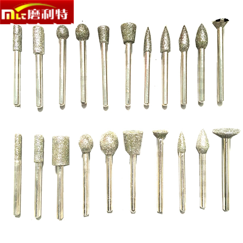 磨利特金刚石磨头 大理石 花岗岩雕刻磨头6mm8mm10mm12mm石碑墓碑刻字