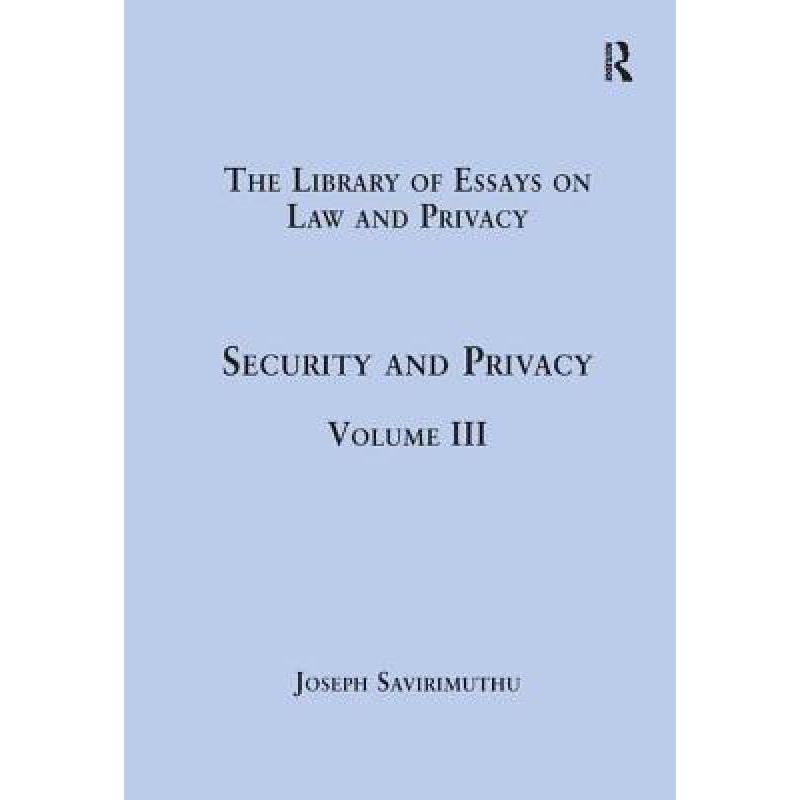 预订 Security and Privacy: Volume III