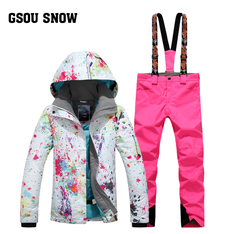 GsouSNOW 分体防水 滑雪服套装商品图片-3