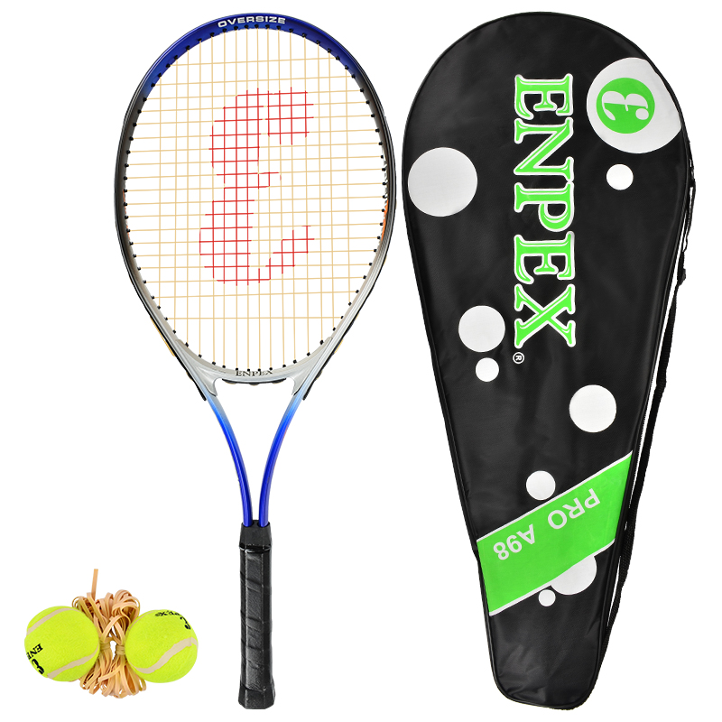ENPEX乐士A98网球拍 休闲娱乐男女初学者铝合金网拍已穿线 附两只装牵绳网球