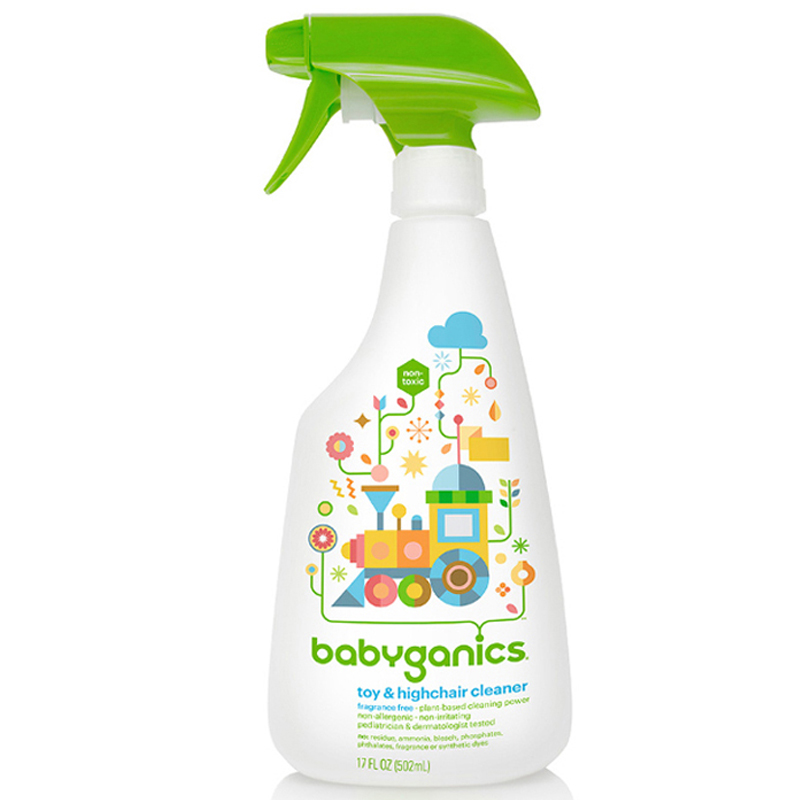 美国进口 甘尼克宝贝(Babyganics) 玩具清洁液餐椅清洁液 502ml 高效去污植物萃取