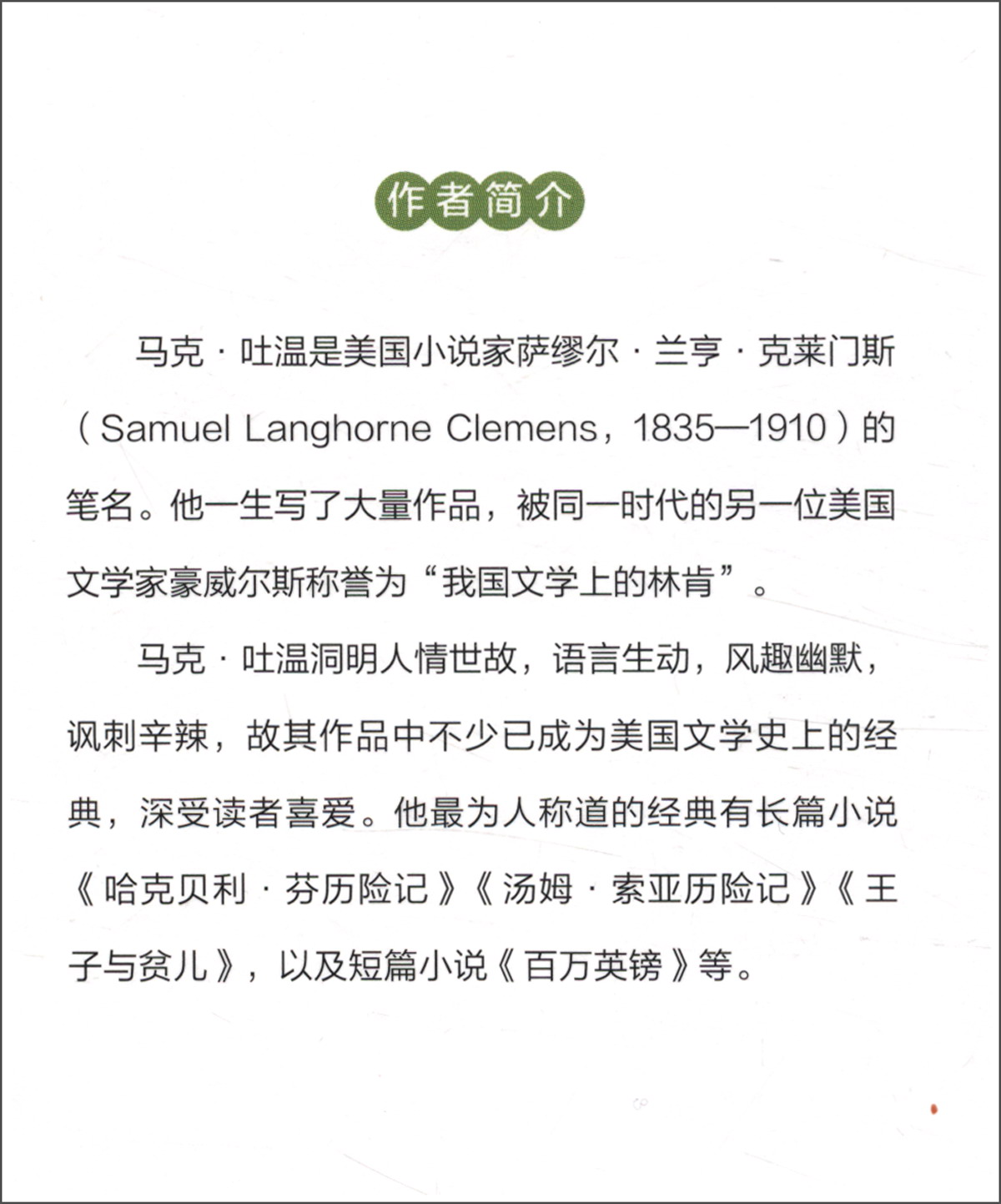 汤姆·索亚历险记/中国书籍编译馆