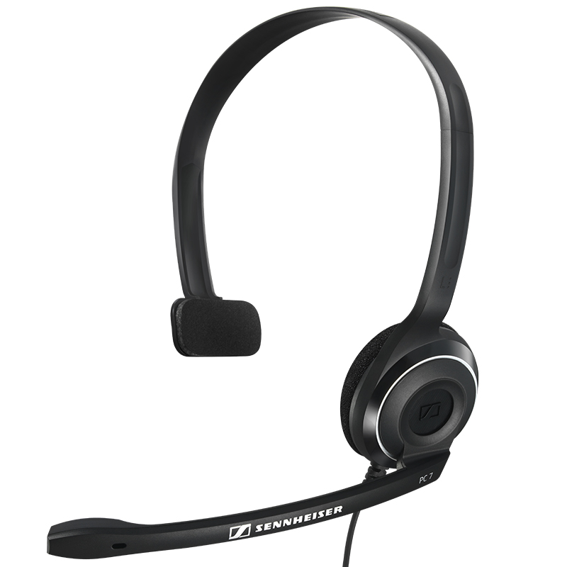 森海塞尔（Sennheiser）PC7 USB 客服话务教学耳机  头戴式耳机黑色