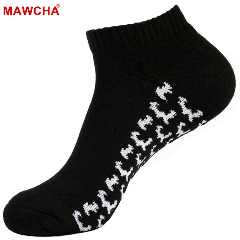 Mawcha袜子男士棉袜毛圈底短袜浅口休闲男袜6双装冬季加厚保暖黑色6条装均码