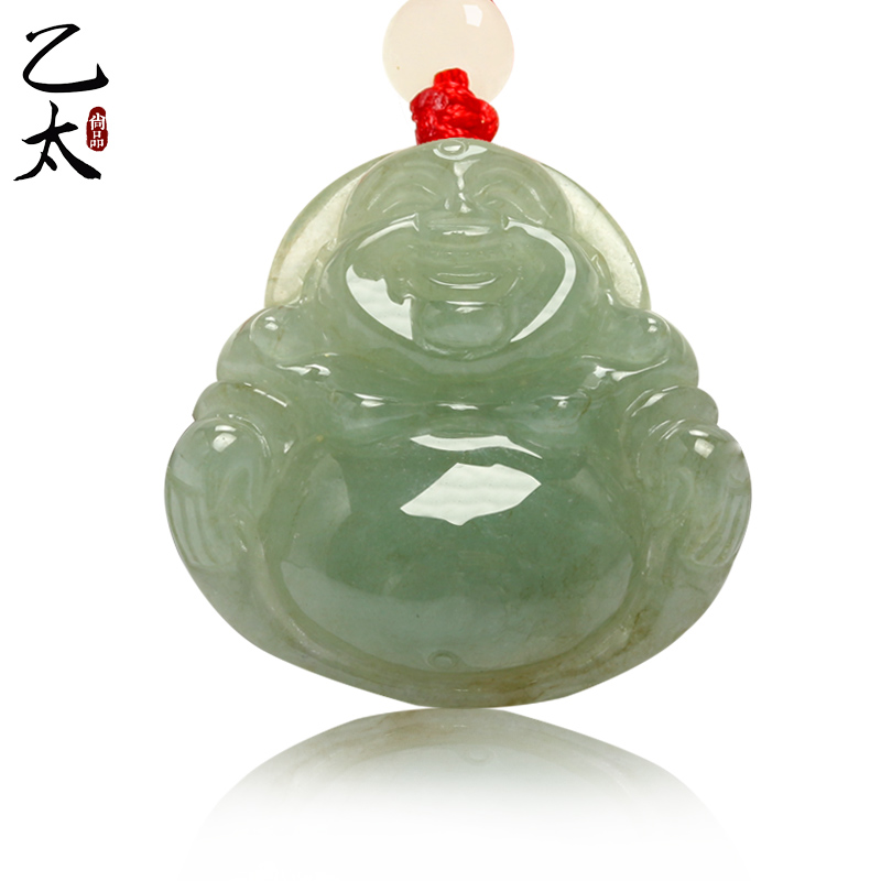 乙太尚品玉吊坠天成翡翠佛公挂件a货配证书送礼长辈 小号