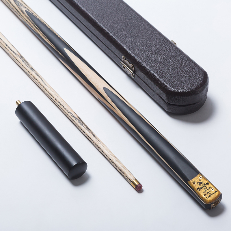 健英 英式台球杆小头杆 斯诺克球杆黑八桌球杆单节通杆美式纹路好