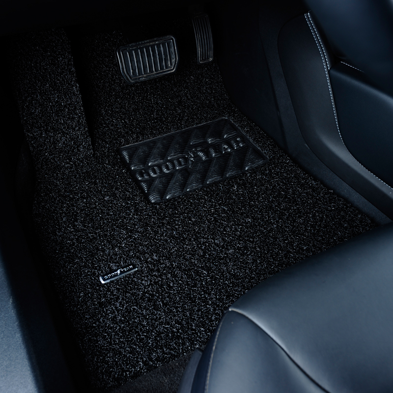 goodyear固特异 玛莎拉蒂脚垫 环保丝圈汽车脚垫 专用定制于 纯黑色