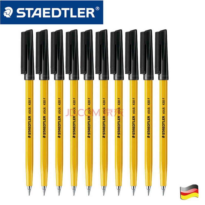 德国施德楼(staedtler)圆珠笔430铠甲武士原子笔f/m尖 黄色笔杆 430f