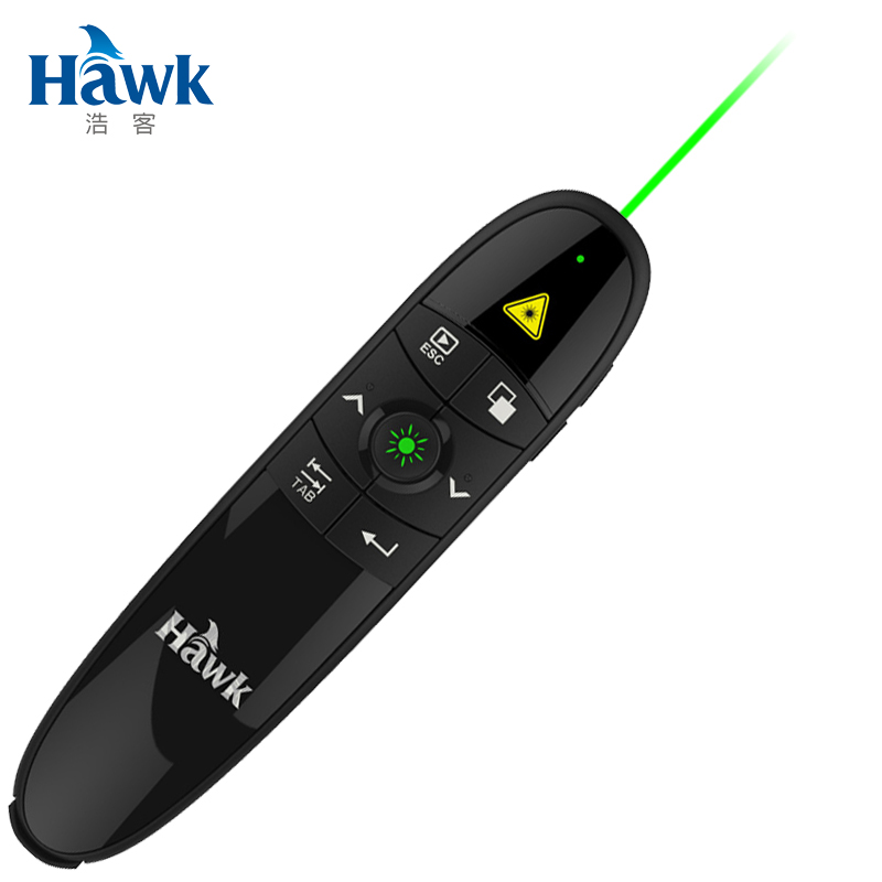 浩客（HawK） G400 绿光激光笔 ppt翻页笔 遥控笔 电子教鞭笔 led液晶屏激光笔 教学演讲课件翻页笔