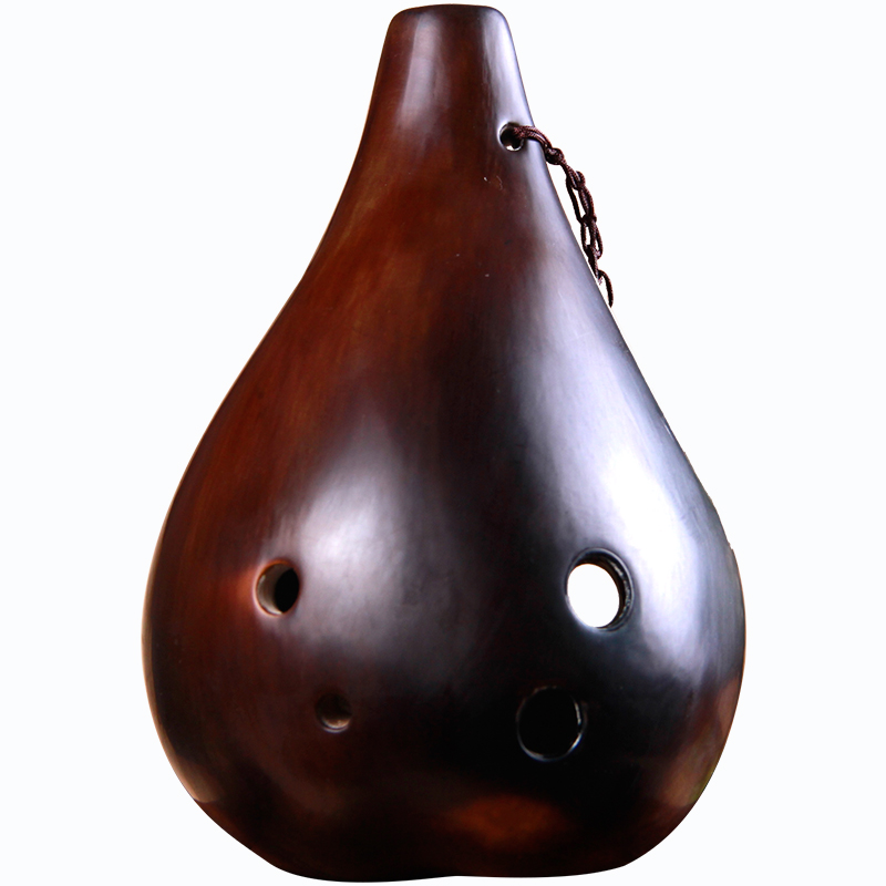 风雅陶笛(feng ya ocarina) 熏烧款演奏型6孔低音c调 六孔bc陶笛 熏烧