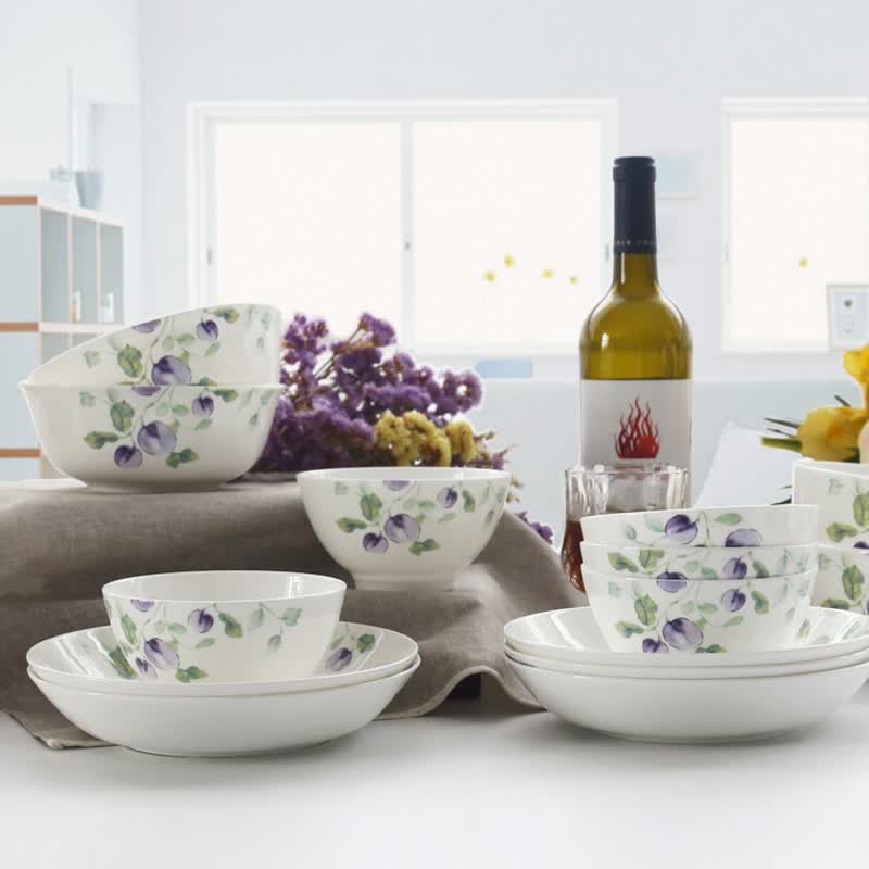 思佰得(spaier) 思佰得碗碟套装 唐山骨质瓷餐具套装骨瓷家用结婚碗碟