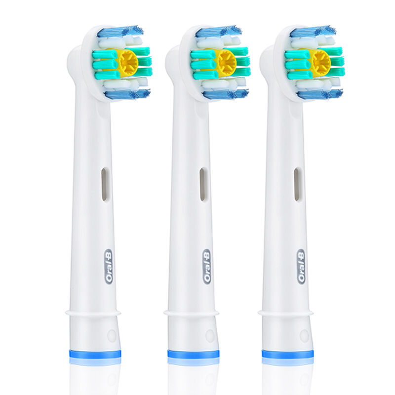 欧乐B电动牙刷头 成人美白型 3支装 EB18P-3 适配成人2D/3D全部型号 小圆头牙刷【不适用iO系列】