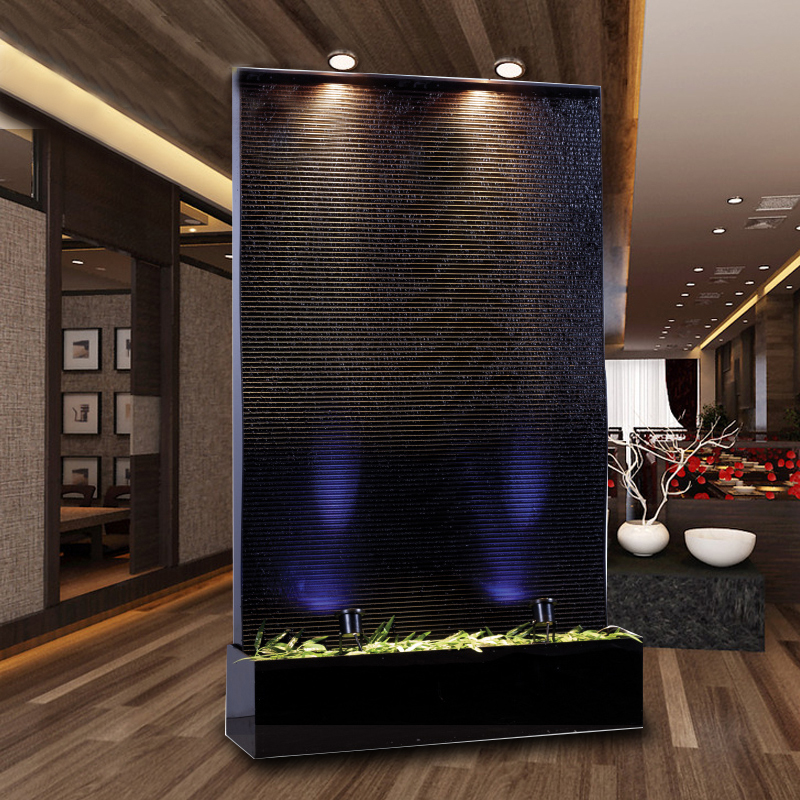 金点尚品亚克力瀑布流水鱼缸墙亚克力鱼缸 水幕墙瀑布屏风定做屏风