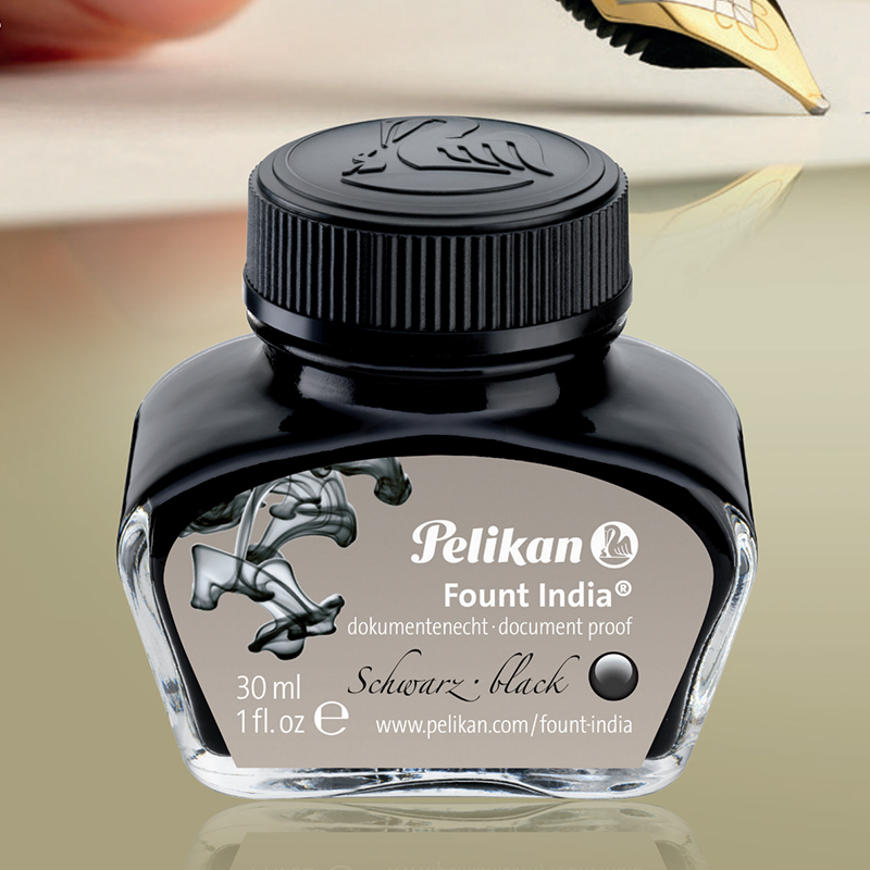 百利金 pelikan德国进口墨水4001非碳素钢笔墨水 高阶黑 30ml碳素墨水