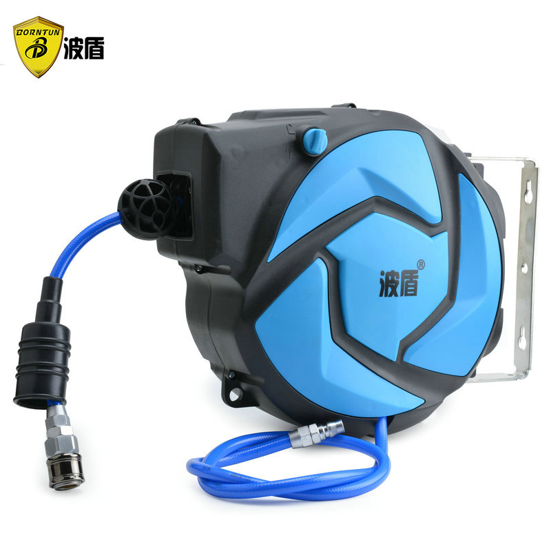 波盾（borntun）波盾自動伸縮氣鼓水鼓懸掛式氣鼓卷管器汽修自動伸縮回收器 8*12mm10+1米氣鼓送吹塵槍