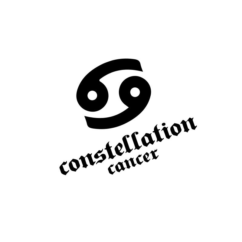 射手双鱼水瓶处女狮子天秤天蝎座车身贴车门装饰随意贴 巨蟹座黑色