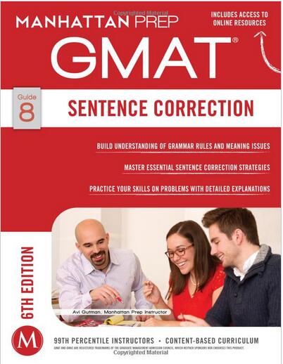 Sentence Correction GMAT Strategy Guide 句子改错指南 第六版 mobi格式下载