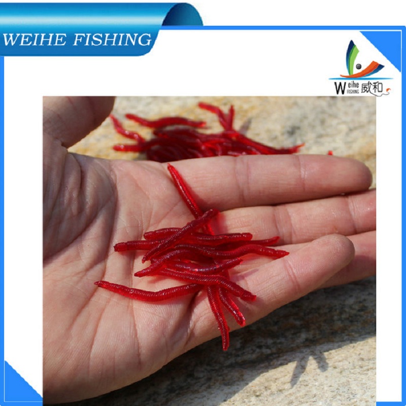 喜钓乐50支装蚯蚓仿生软饵路亚饵假饵淡水海水 鲫鱼鲤鱼草鱼青鱼饵 50