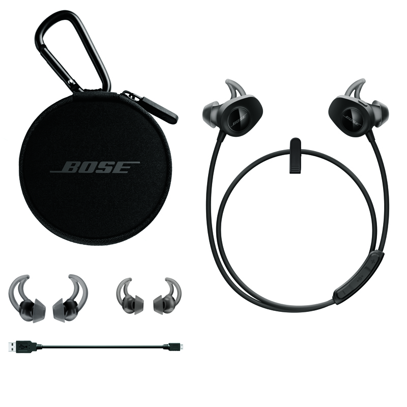 Bose SoundSport wireless无线运动耳机-黑色 蓝牙 防掉落耳塞 手机耳机 入耳式颈挂式耳机