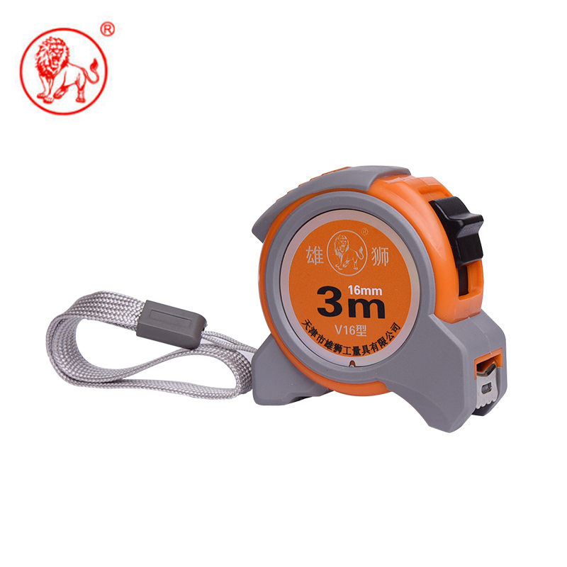 雄狮 包胶钢卷尺10米均有 减震抗摔尺子 测量工具 米尺 3米
