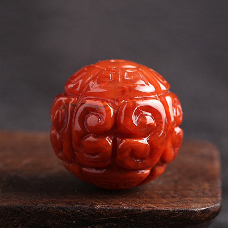 彩荷火焰纹圆珠