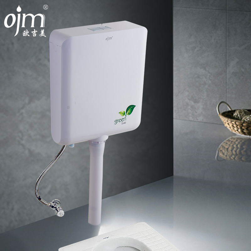 欧吉美(ojm) 蹲便器卫浴冲水箱双按节能蹲坑大便池静音冲水器ojm-19款