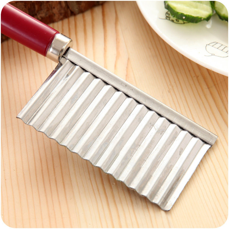 创意多功能切菜器 波浪形土豆切花刀 不锈钢土豆切条器