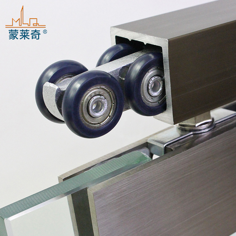 蒙莱奇无框玻璃吊轮淋浴房门吊滑推拉门滚轮重型浴室卫生间吊门轨道