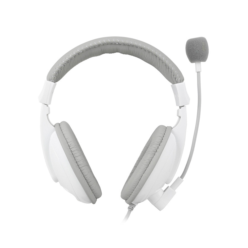 声丽（SENICC）ST-2688 头戴式电脑耳机 带话筒耳麦 双插头 白色