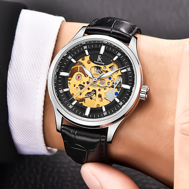 阿帕琦IK手表镂空全自动夜光机械表开兰博也带这价的表？