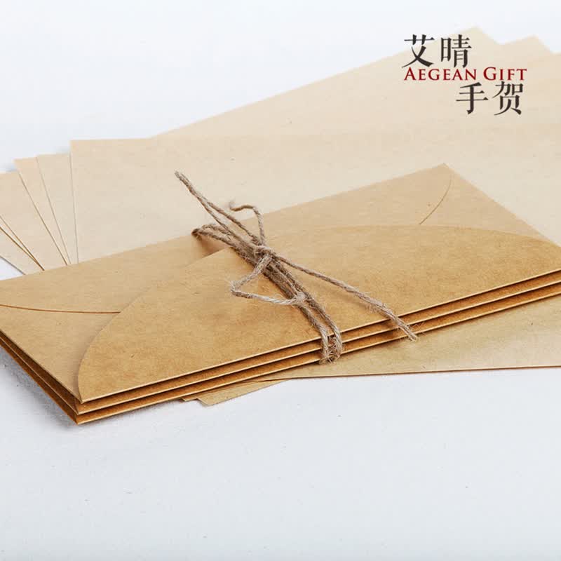 【书写套装】牛皮纸3信封6信纸复古文艺信笺套装情侣告白情人节礼物