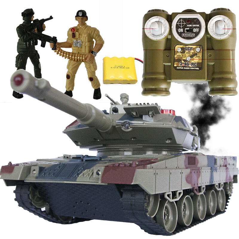 立成丰（LCF） 会冒烟的坦克模型玩具车对战坦克男孩汽车模型儿童生日礼物 德国豹