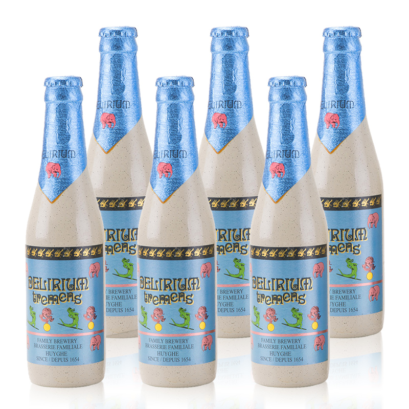 比利时原装进口啤酒 浅粉象啤酒delirium 330ml*6瓶