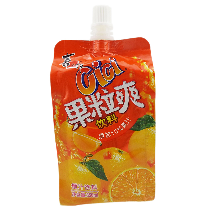 喜之郎 cici果粒爽 350ml×5 果汁饮料 休闲零食零嘴 果冻 橙汁
