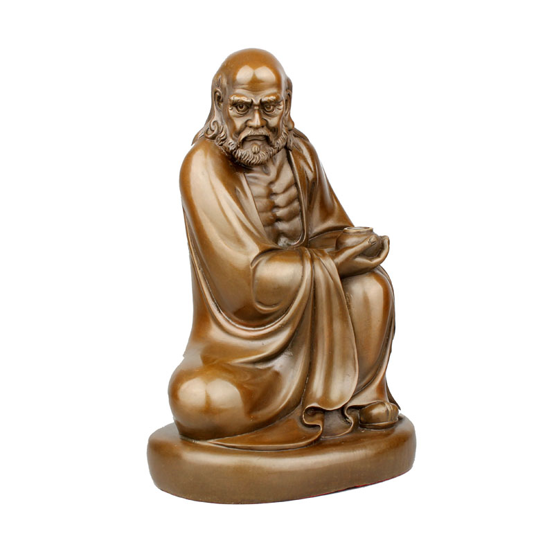 德佑堂纯铜达摩祖师摆件十八罗汉之达摩铜像纯铜佛像工艺品家居摆件