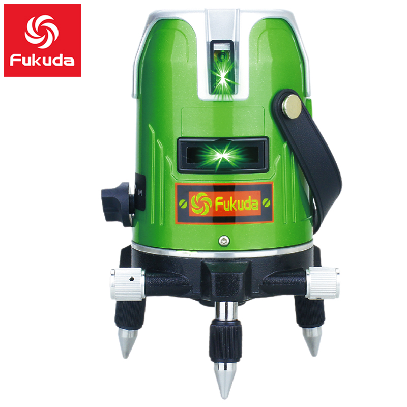 Fukuda福田绿光水平仪2/3/5线红外线超强绿光激光水平仪锂电池供电 绿光二线官方标配-(带增强点)