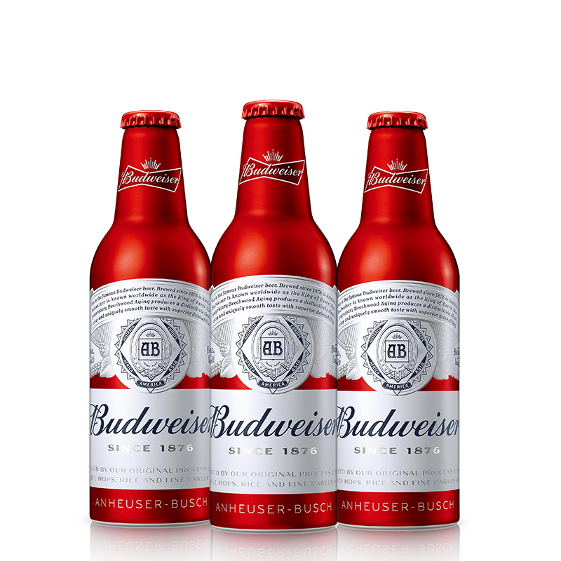 百威啤酒budweiser百威 年货送礼 12瓶铝瓶装 355ml